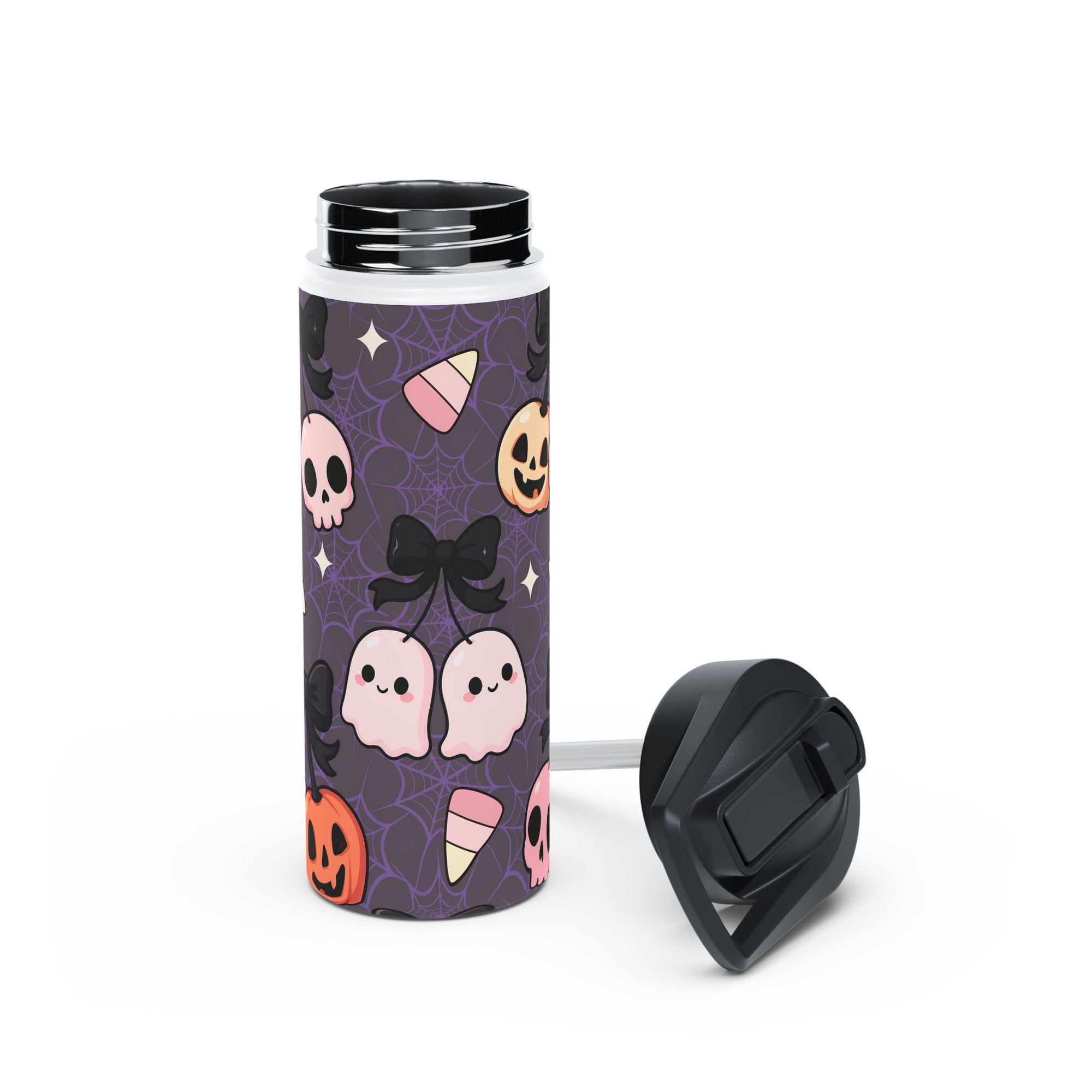 Sweet & Spooky Companions - Halloween Stainless Steel Water Bottle (18oz, 32oz)