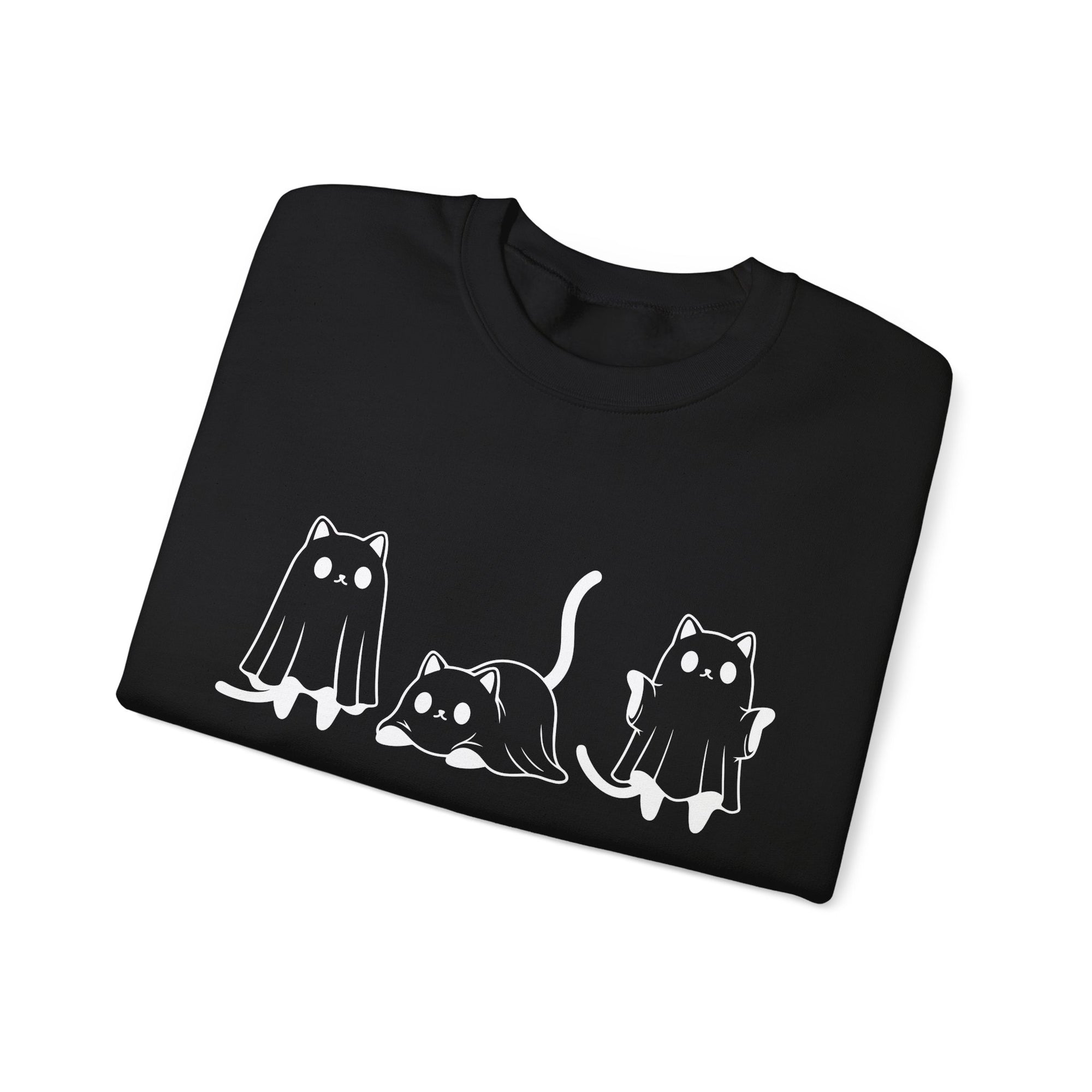 Cat Ghost - Halloween Crewneck Sweatshirt