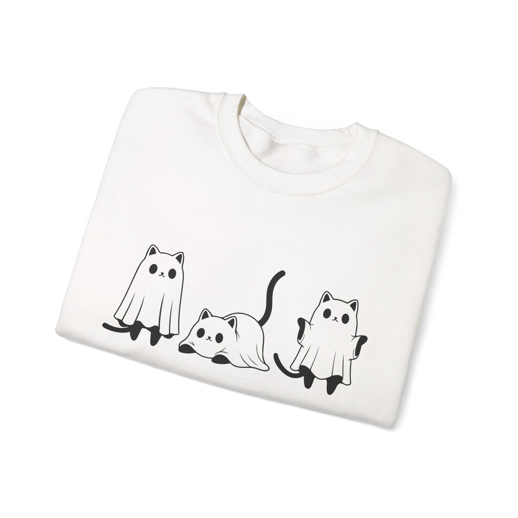 Cat Ghost - Halloween Crewneck Sweatshirt