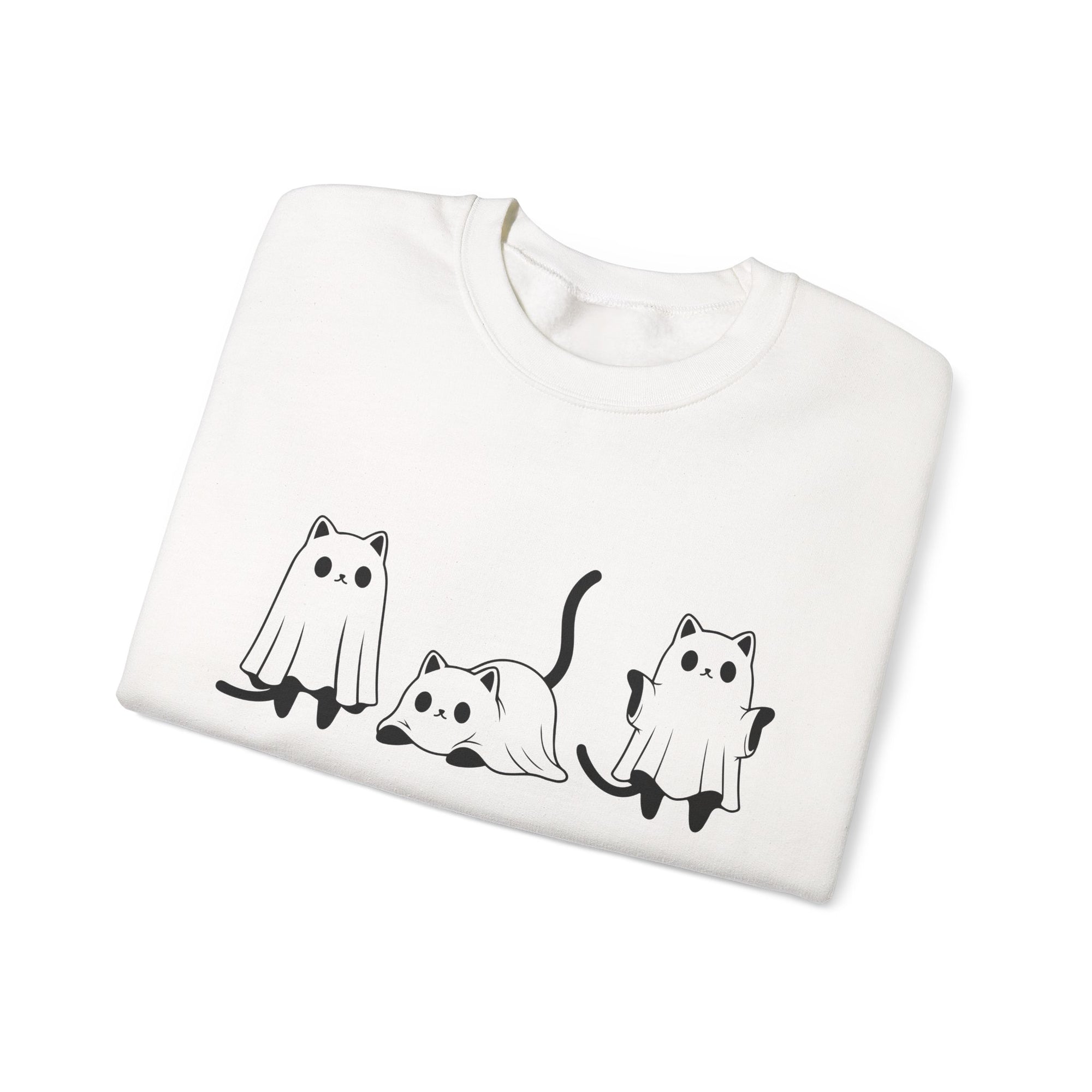 Cat Ghost - Halloween Crewneck Sweatshirt