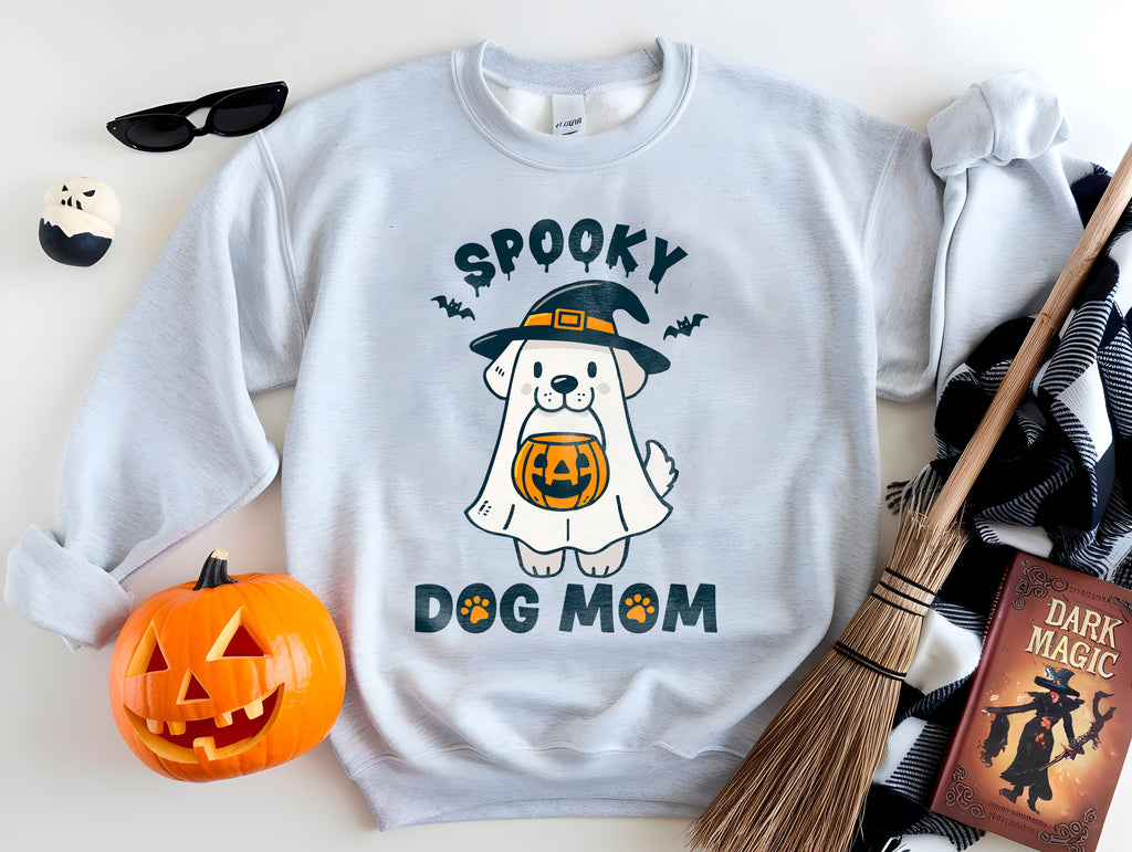 Spooky Dog Mom - Halloween Crewneck Sweatshirt