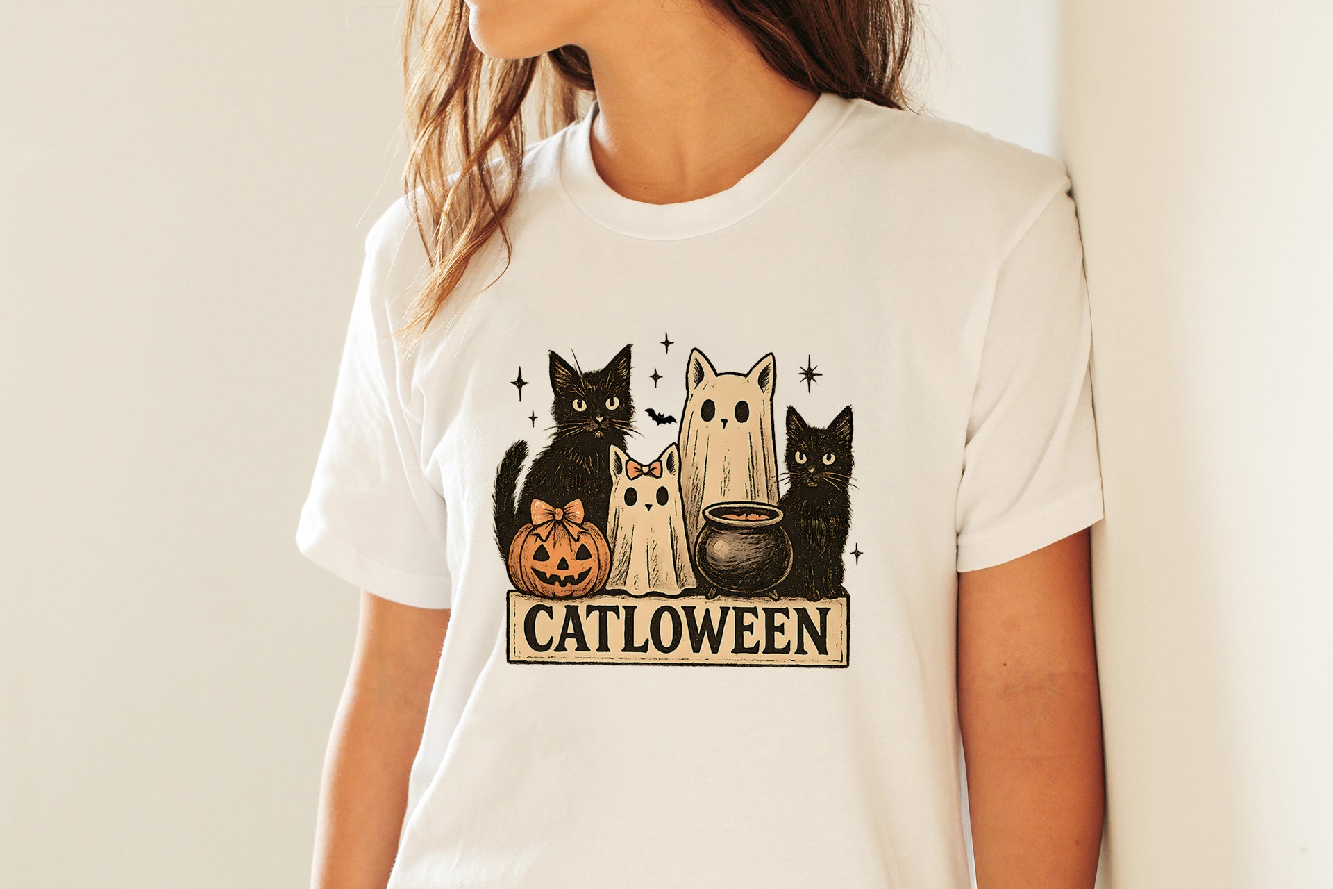 Catloween - Halloween Softstyle T-Shirt