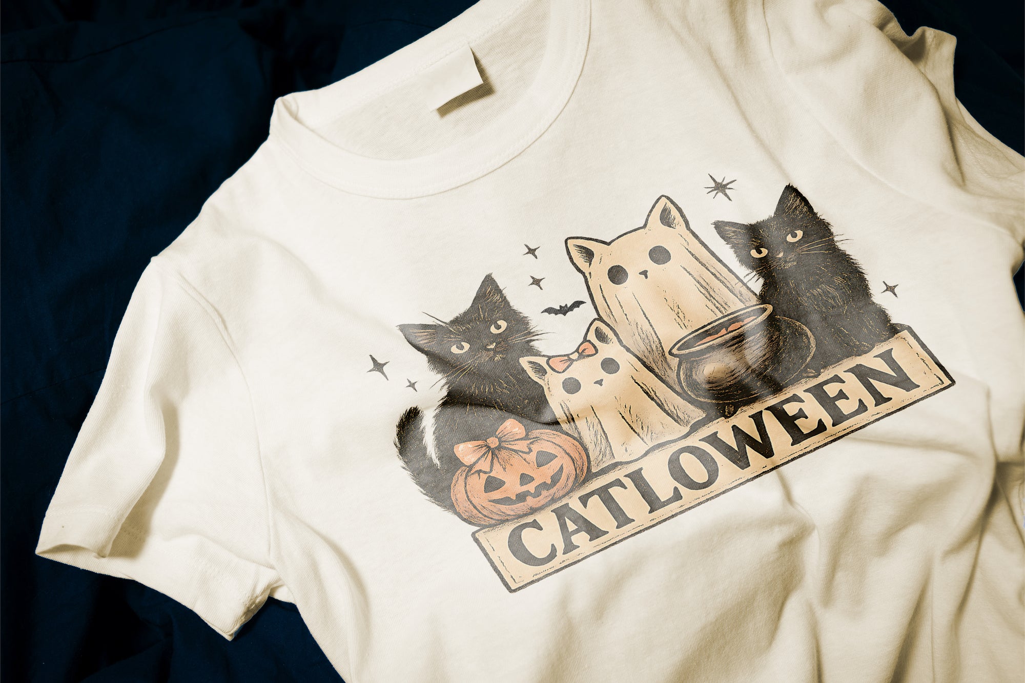 Catloween - Halloween Softstyle T-Shirt