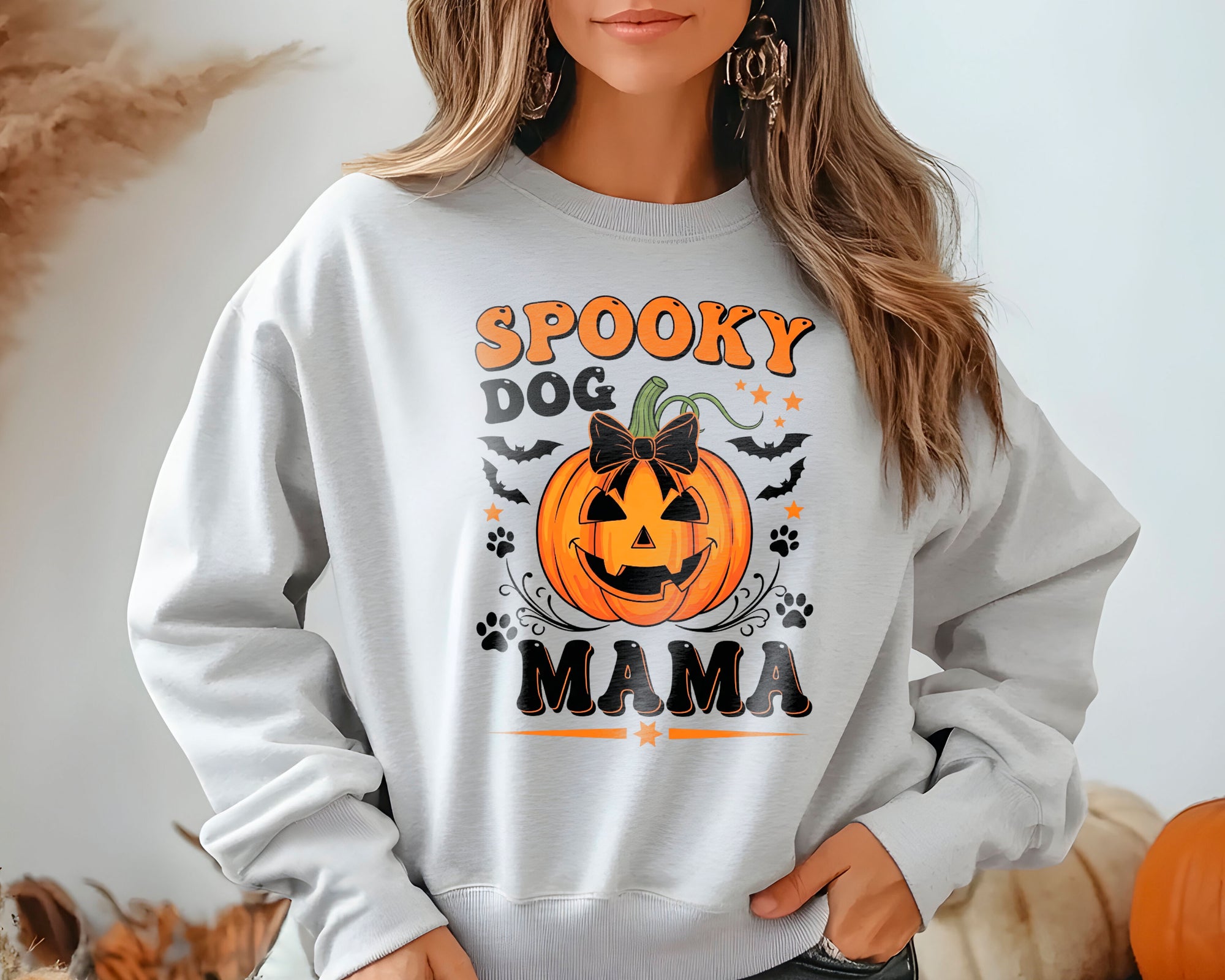 Spooky Dog Mama - Halloween Crewneck Sweatshirt