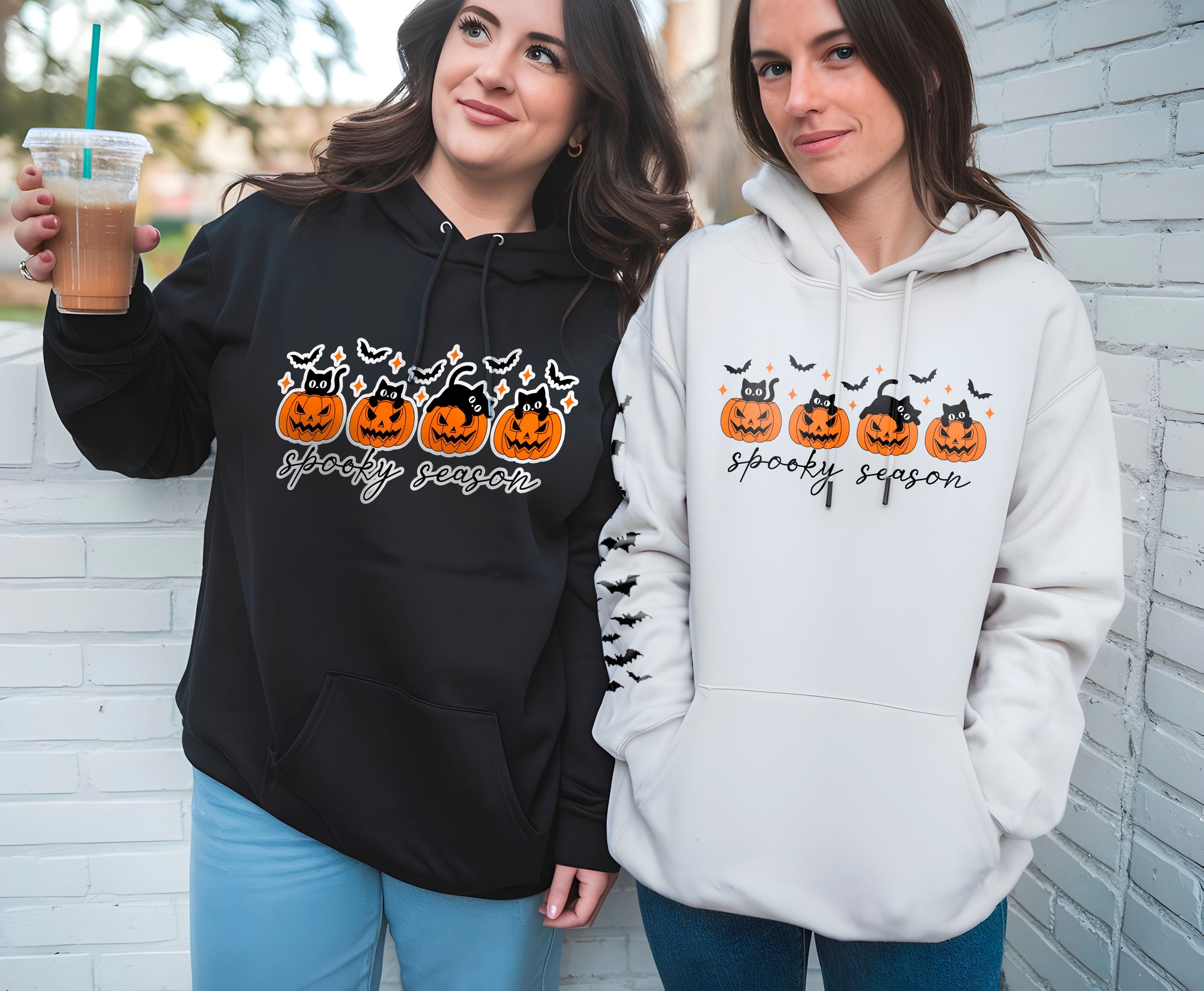 SpookyCat Season - Halloween Hooded Sweatshirt