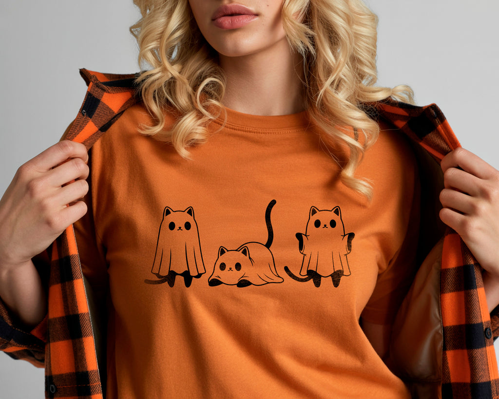 Cat Ghost - Halloween Crewneck Sweatshirt