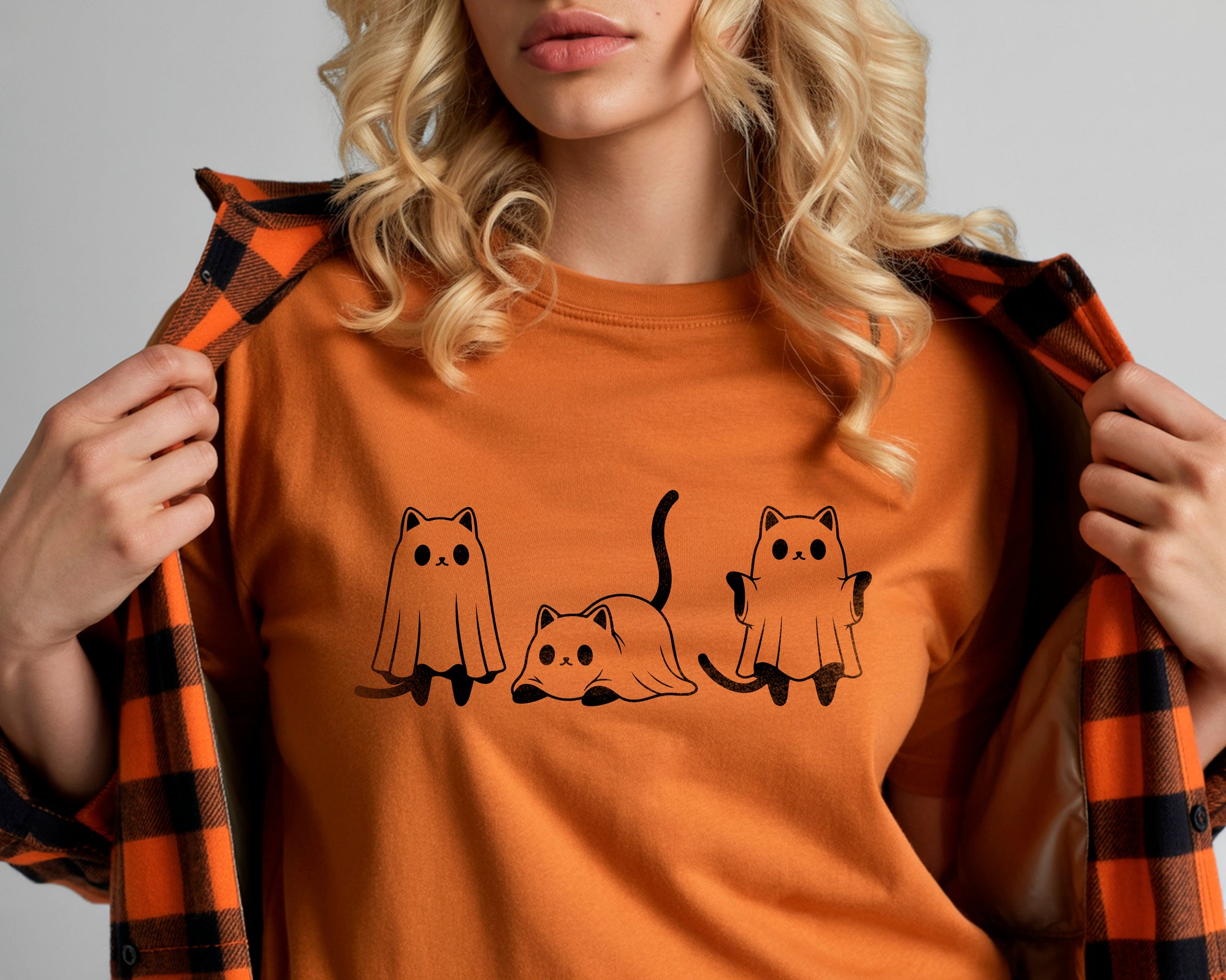 Cat Ghost - Halloween Crewneck Sweatshirt