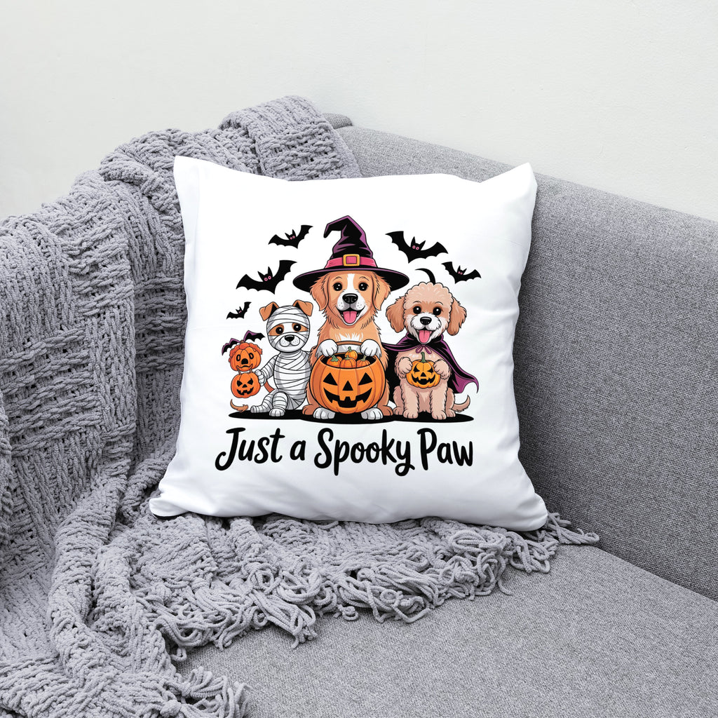 Spooky Paw - Halloween Square Pillow