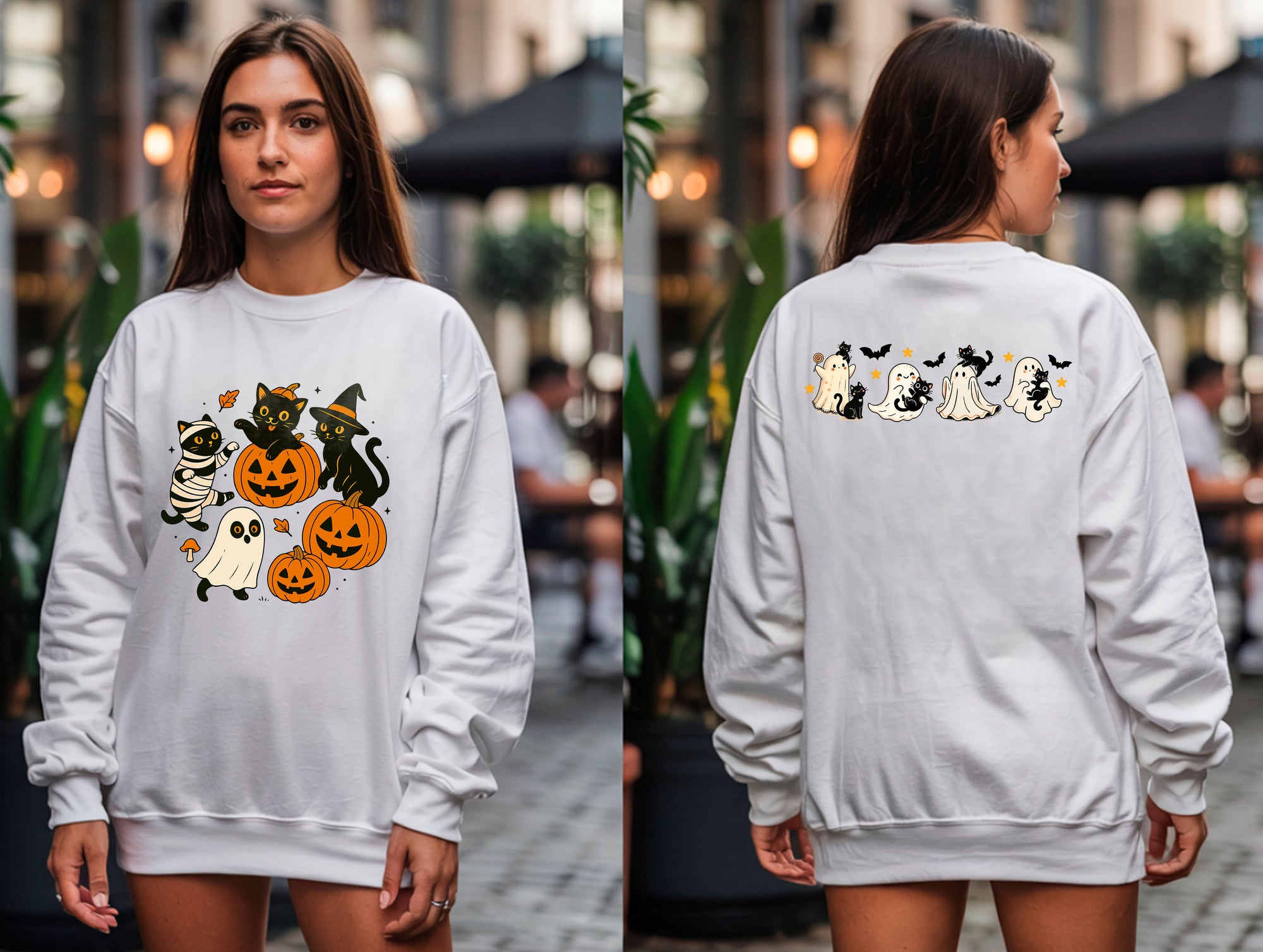 PumpkinCats - Halloween Crewneck Sweatshirt