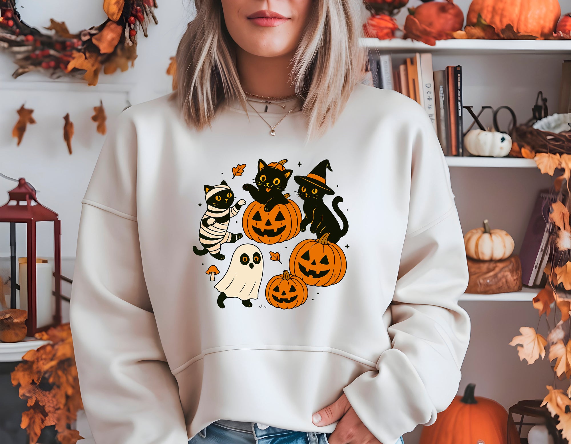 PumpkinCats - Halloween Crewneck Sweatshirt