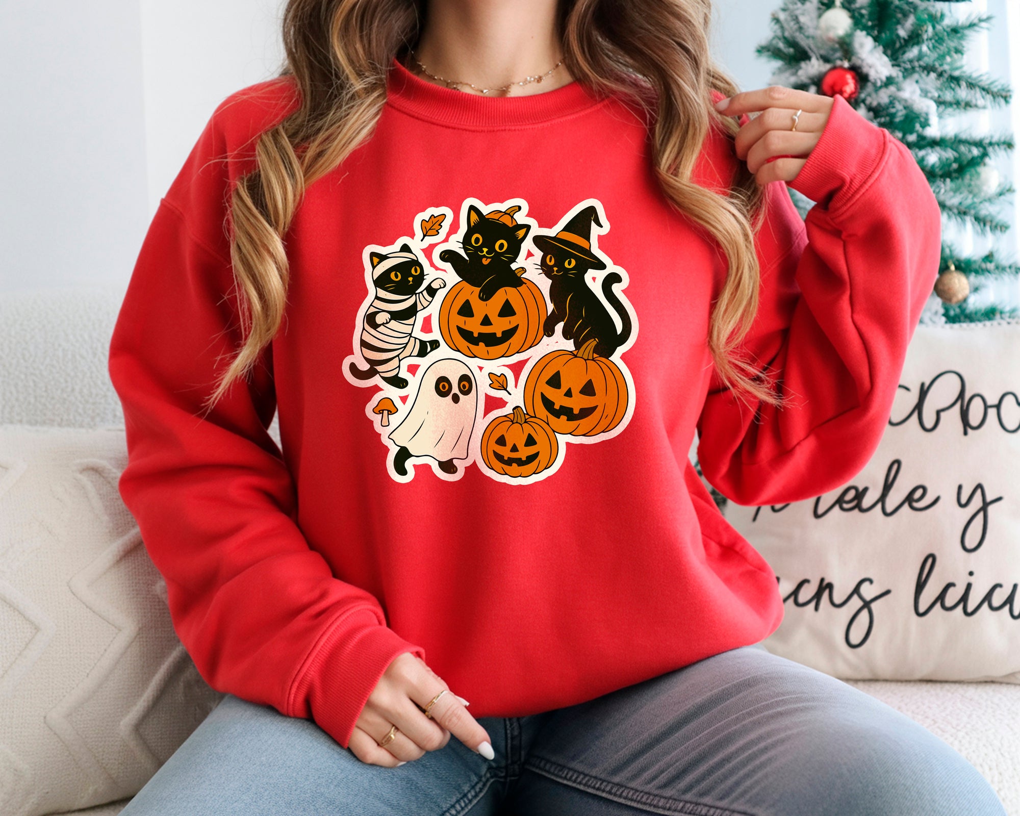 PumpkinCats - Halloween Crewneck Sweatshirt