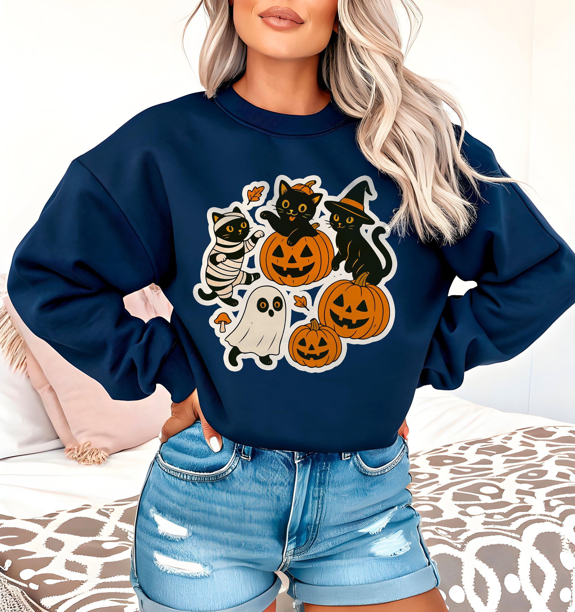 PumpkinCats - Halloween Crewneck Sweatshirt