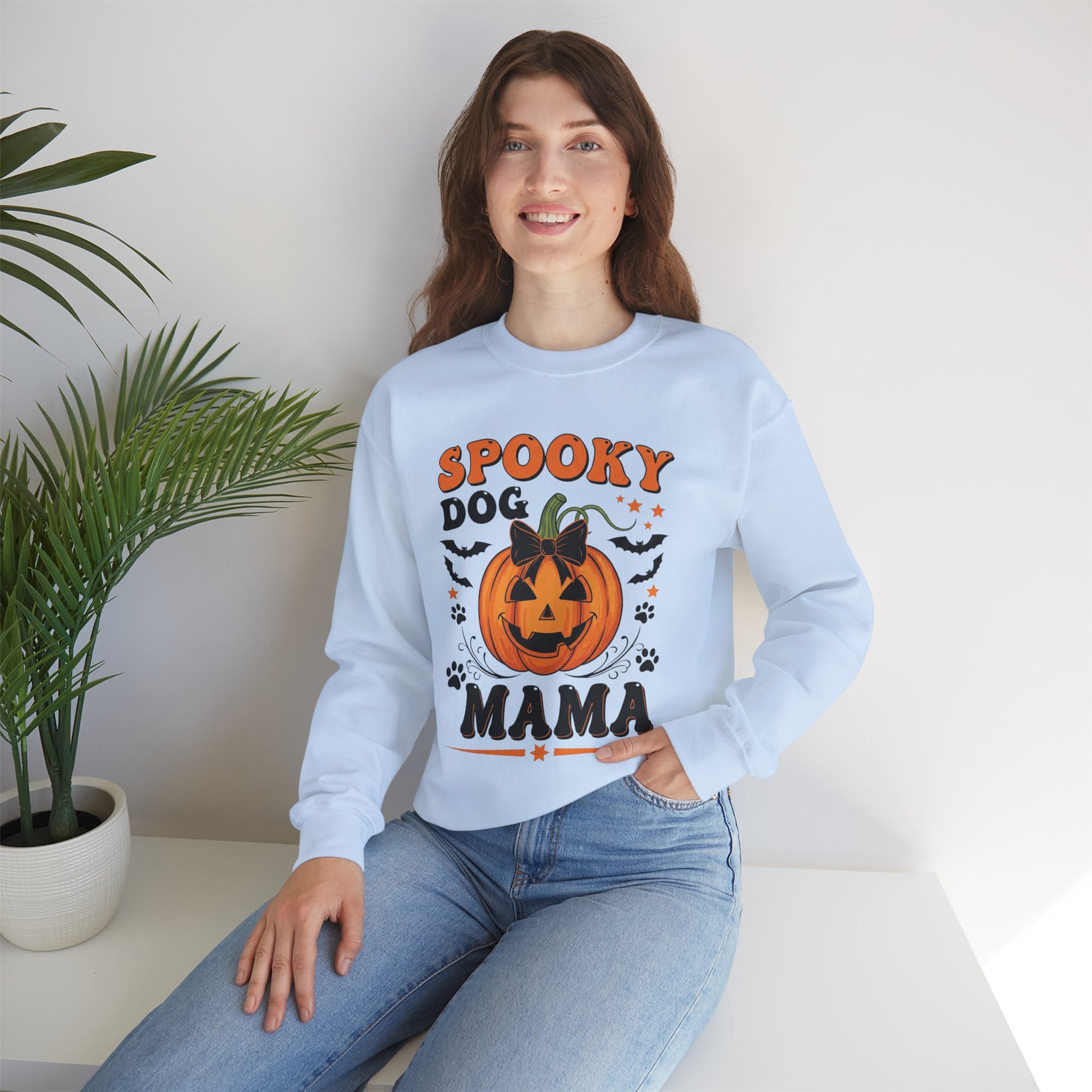 Spooky Dog Mama - Halloween Crewneck Sweatshirt