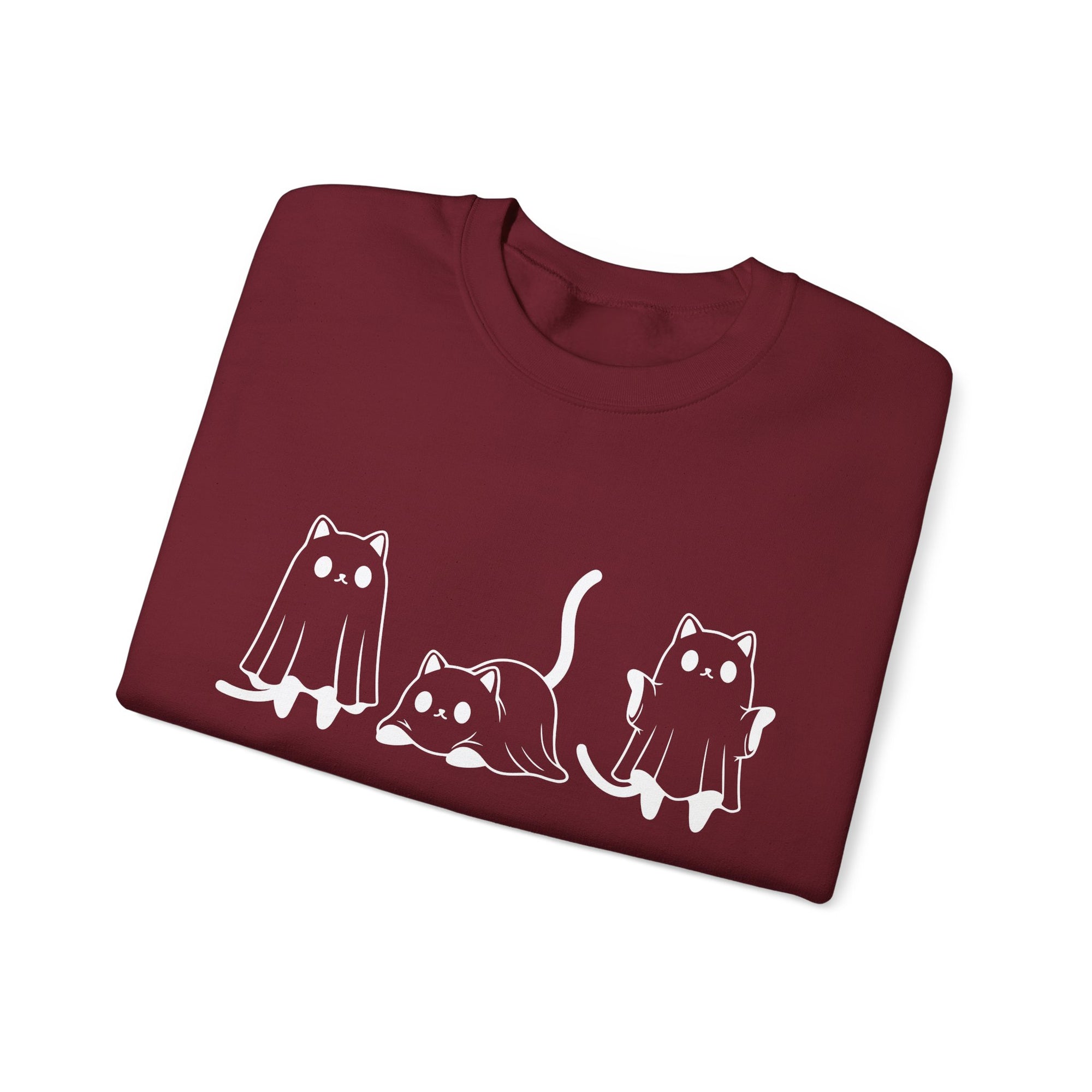Cat Ghost - Halloween Crewneck Sweatshirt