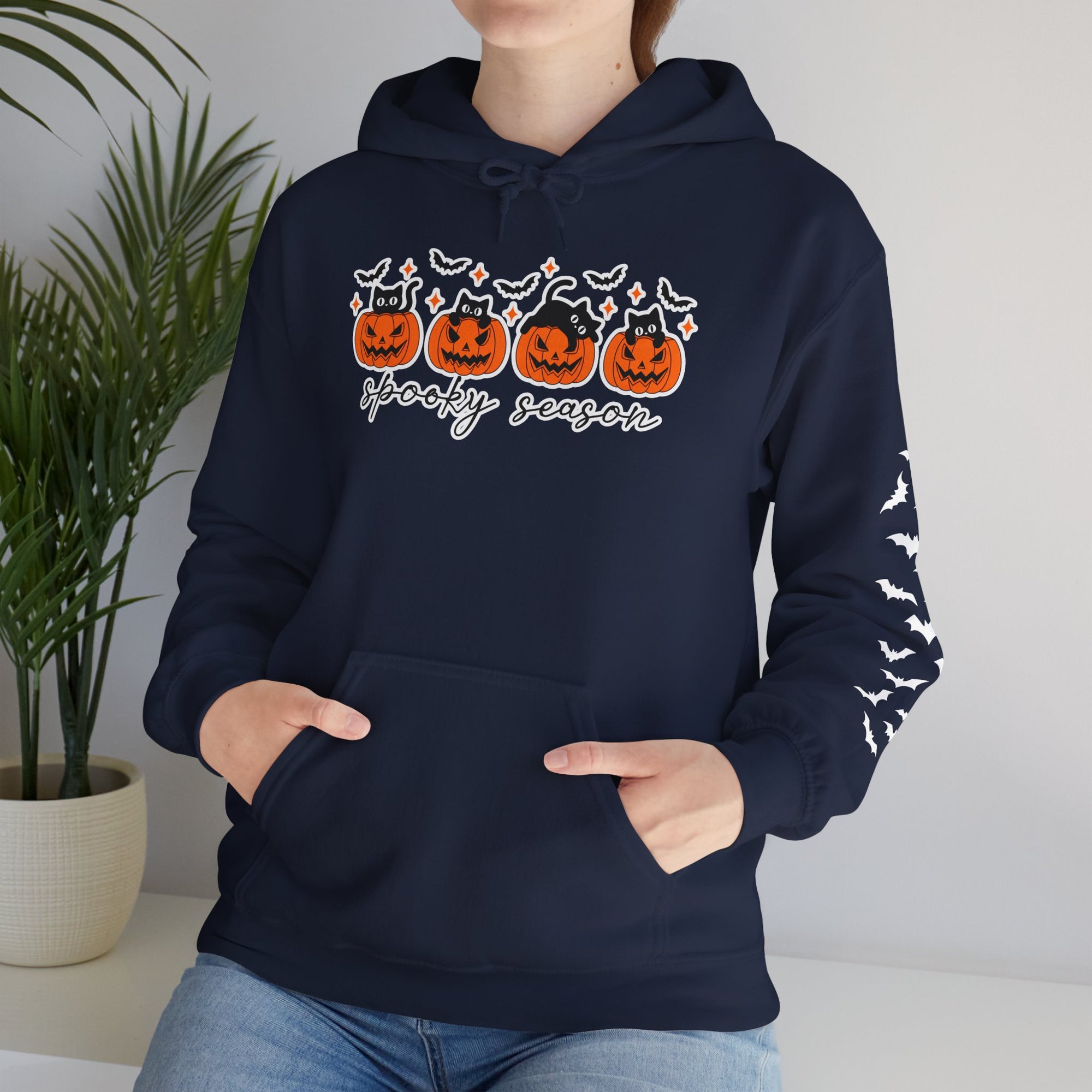 SpookyCat Season - Halloween Hooded Sweatshirt