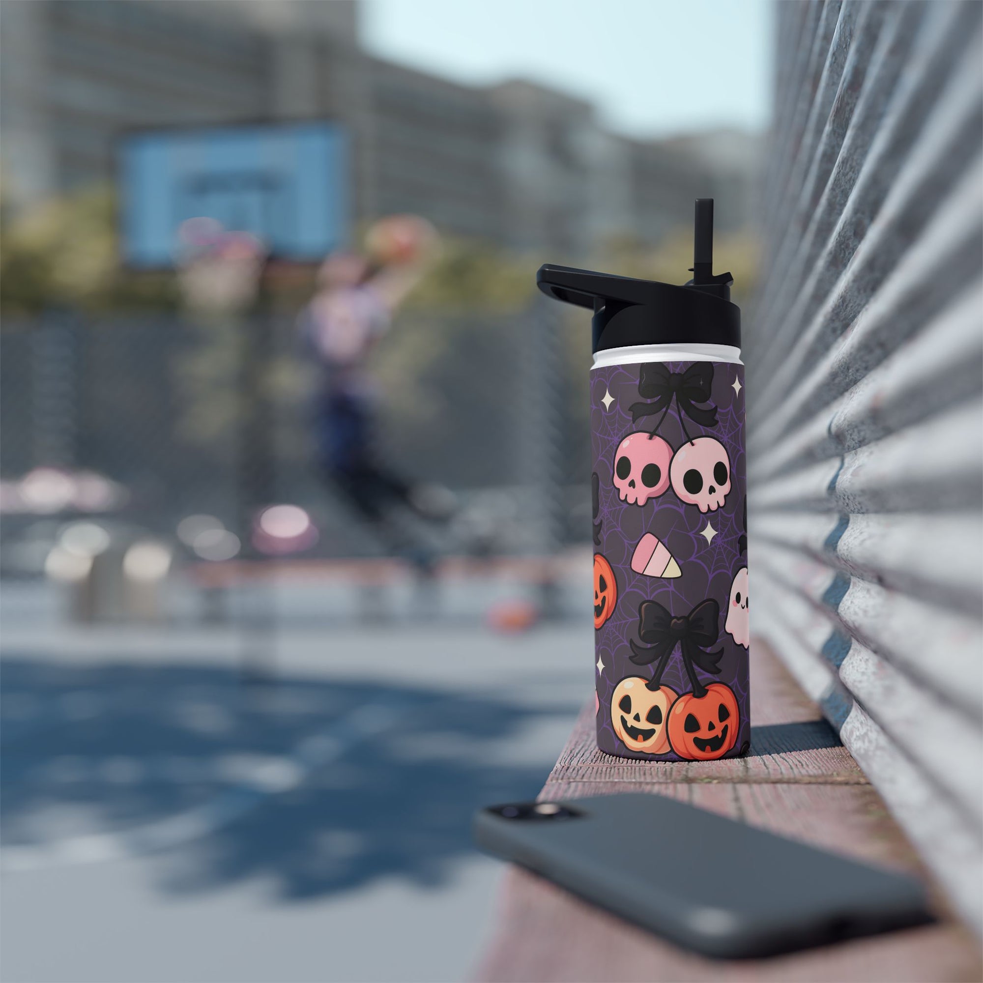 Sweet & Spooky Companions - Halloween Stainless Steel Water Bottle (18oz, 32oz)