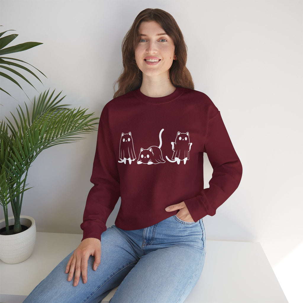 Cat Ghost - Halloween Crewneck Sweatshirt