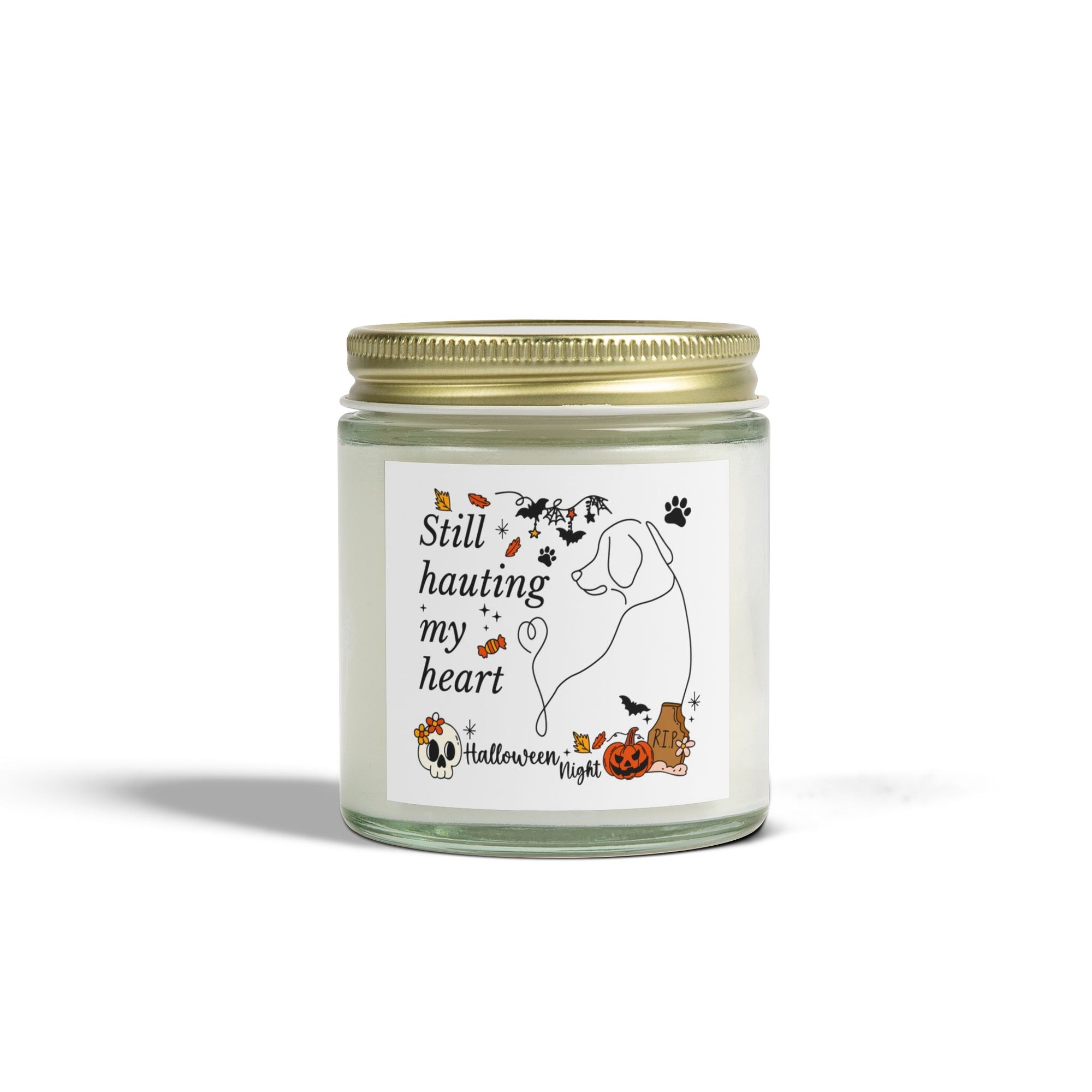 Spirit Pup Candle - Halloween Scented Candles, Coconut Apricot Wax (4oz, 9oz)